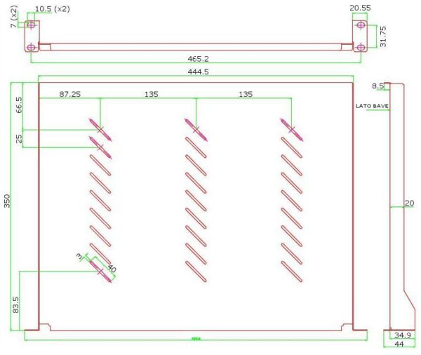 Mensola per Rack 19'' 350 mm 1U Nera 2 punti - immagine 3