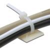 Supporto Autoadesivo 28x28 mm per Fascette 100 Pz Beige - immagine 3