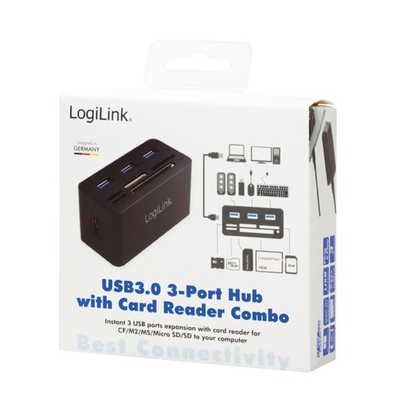 Hub USB 3.0 con lettore di schede di memoria - immagine 3