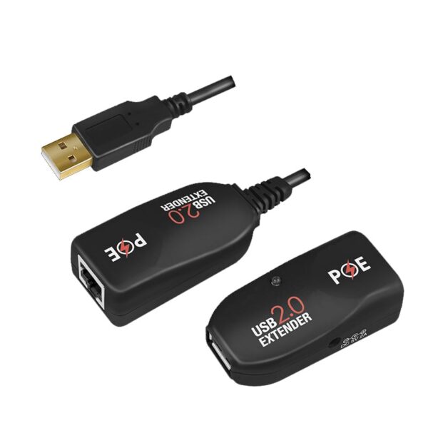 Extender USB Cat.5E Cat.6 fino a 50m con PoE - immagine 2