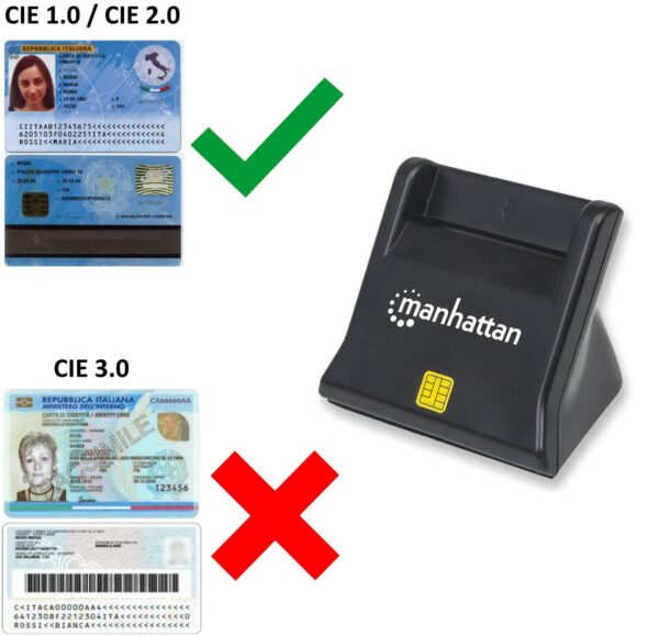 Lettore di Schede Smart SIM Desktop Nero - immagine 3