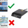 Lettore/Scrittore di Smart Card USB Compatto Nero - immagine 3