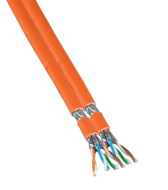 Matassa S/FTP Cavo Cat. 7 Rame Duplex 1000MHz Dca 100m Rigido FRNC-B Arancione - immagine 3