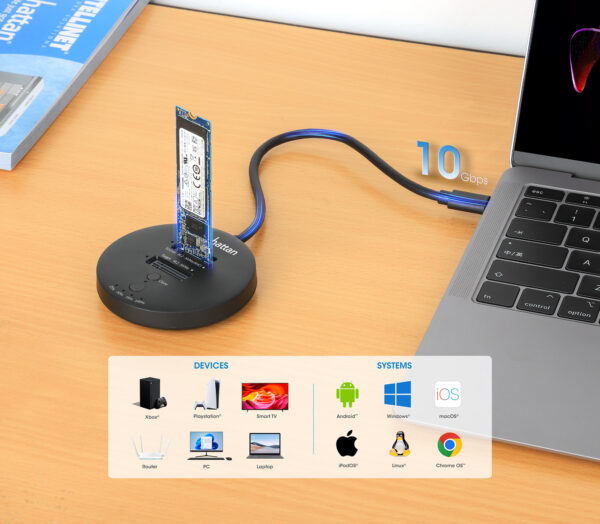 Docking Station Dual-Bay M.2 NVMe Clone SSD - immagine 2
