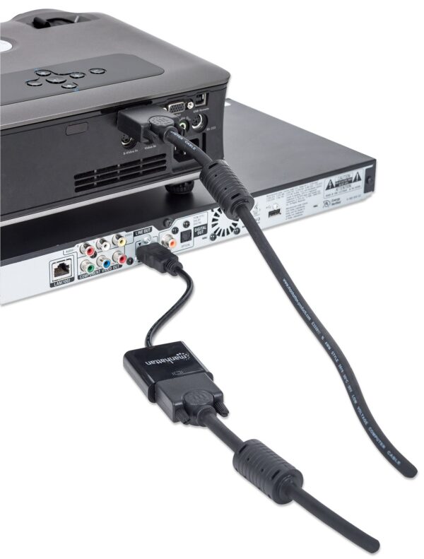 Cavo Convertitore HDMI a VGA con MicroUsb 30cm Nero - immagine 3