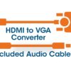 Cavo Convertitore da HDMI a VGA con Audio e MicroUsb 30cm Nero - immagine 3