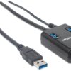 Hub USB 3.0 4 Porte con Alimentatore 5V 3A Nero - immagine 3