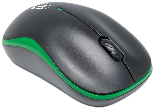 Mouse Ottico Wireless con Micro Ricevitore USB 1000dpi Nero/Verde - immagine 3