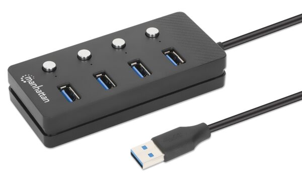 Hub USB 3.0 4 porte Type-A con Interruttori per Singola Porta - immagine 3