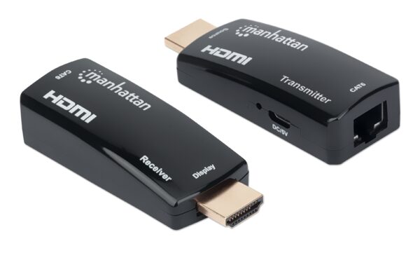 Extender HDMI Over Ethernet 1080p Compatto Nero - immagine 3