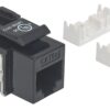 Frutto Keystone RJ45 Cat5e UTP Nero - immagine 3