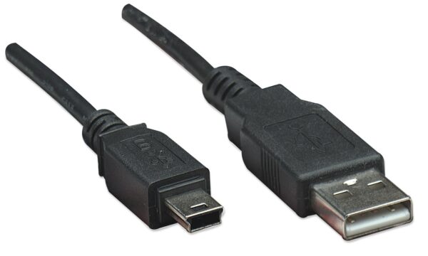 Cavo USB 2.0 A maschio/mini B 5 pin maschio 3 m Nero - immagine 3