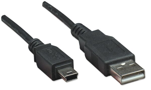 Cavo USB 2.0 A maschio/mini B 5 pin maschio 4,5 m Nero - immagine 3