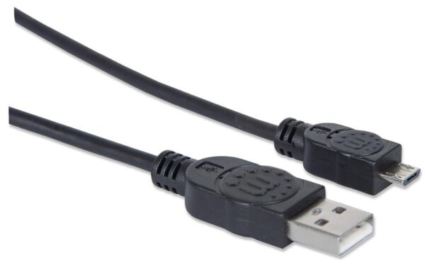 Cavo USB 2.0 A maschio/Micro B maschio 3 metri Nero - immagine 3