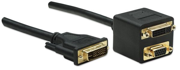 Cavo adattatore sdoppiatore DVI-I a VGA - immagine 2