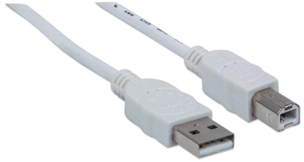 Cavo USB 2.0 A maschio/B maschio 5m Bianco - immagine 3