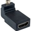 Adattatore HDMI A Femmina / Micro D Maschio Angolato Nero - immagine 3