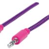 Cavo Audio con Guaina Intrecciata 1m Viola/Fucsia con Blister - immagine 3