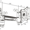 Supporto a Muro Universale Articolato per TV Flat-Panel - immagine 3
