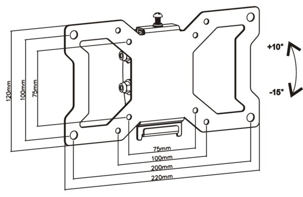Supporto a Muro Universale Inclinabile per TV LED LCD 13-32'' - immagine 3
