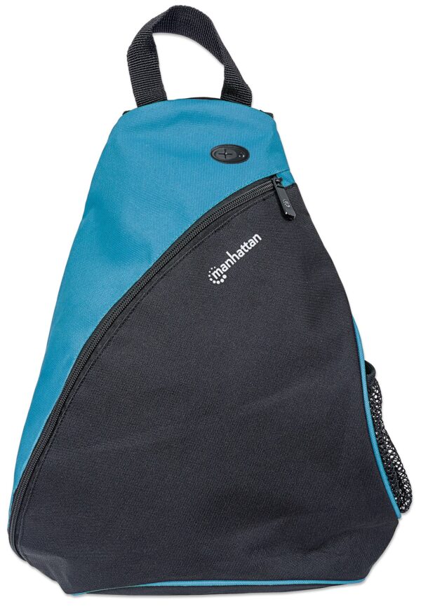 Zainetto Monospalla per Tablet e Ultrabook fino a 12'' Nero/Azzurro - immagine 3