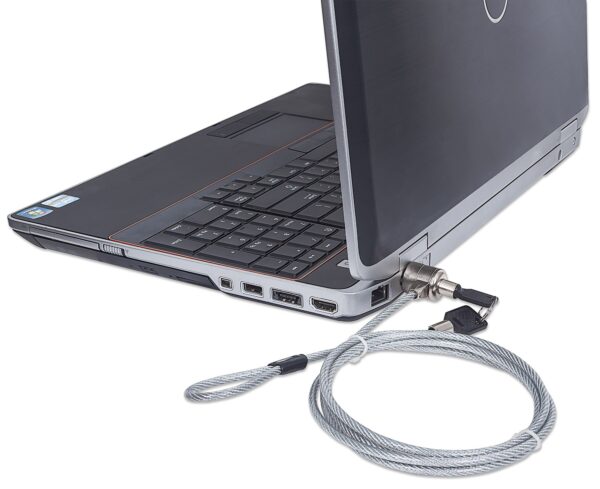 Cavo di Sicurezza in Acciaio con Lucchetto per Notebook - immagine 3
