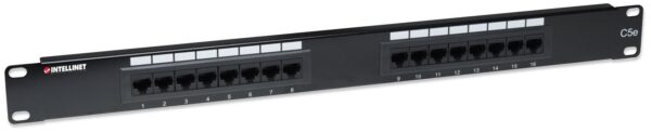 Pannello Patch UTP 16 posti RJ45 cat. 5E - immagine 2