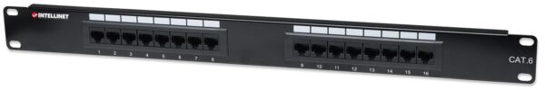 Pannello patch UTP 16 posti RJ45 cat. 6 - immagine 3