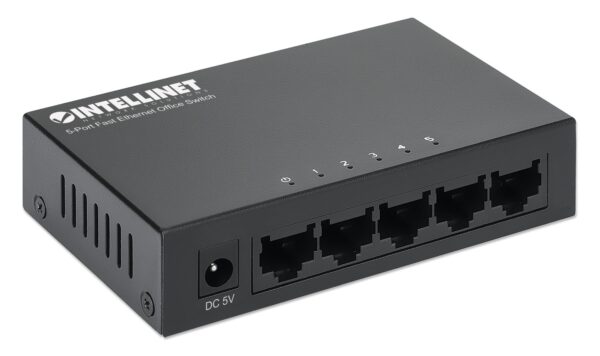 Switch Hub ethernet 10/100Mbps 5 porte desktop in metallo - immagine 3