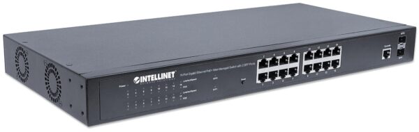 Switch 16 Porte Gigabit Ethernet PoE+ Web Managed con 2 Porte SFP - immagine 3