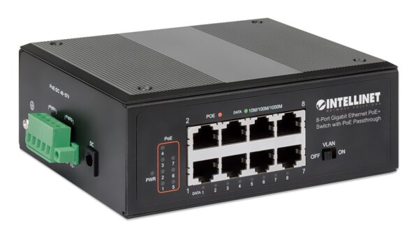 Switch Ethernet Gigabit 8 porte PoE+ con PoE Passante - immagine 3