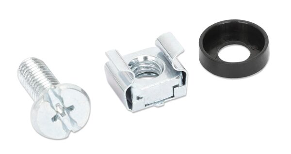 Kit Set 100 Viti, 100 Dadi e 100 Rondelle per Montaggio Rack Silver - immagine 3