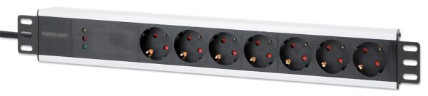 Multipresa per Rack 19'' 7 posti Spina Schuko Angolata 1U - immagine 3