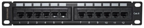 Pannello Patch per Rack 10'' 12 Porte UTP Cat.6 1HE - immagine 3