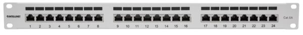 Pannello Patch FTP 24 porte 19'' Cat6a Grigio - immagine 3