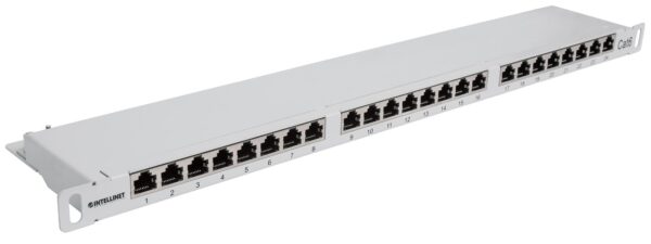 Pannello Patch 24 posti 19'' 0.5U Cat6 FTP Grigio - immagine 3