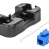 Frutto Keystone Slim Cat.6 per Cavo Rigido con Supporto Punch-Down 25 pz Blu - immagine 2
