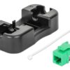 Frutto Keystone Slim Cat.6 per Cavo Rigido con Supporto Punch-Down 25 pz Verde - immagine 2