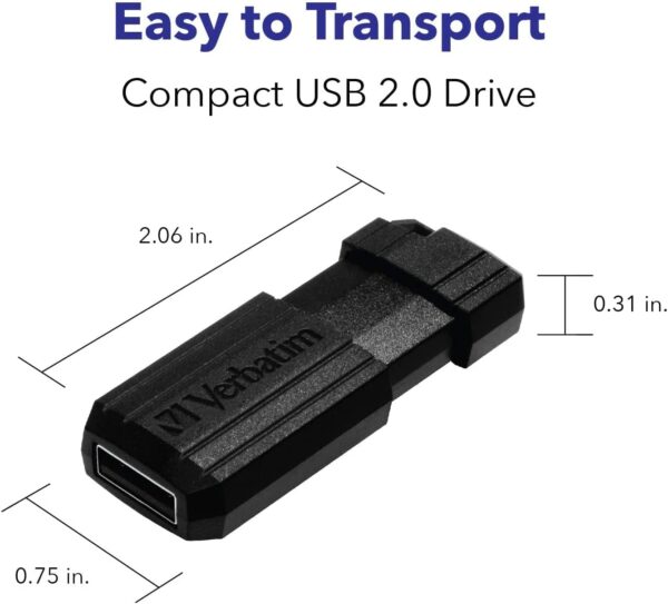 Memoria USB 2.0 PinStripe da 8Gb Colore Nero - immagine 3