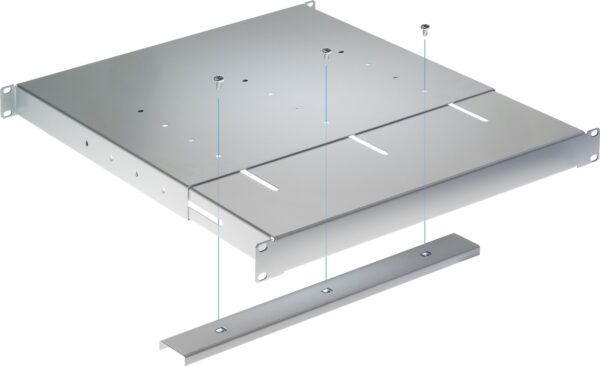 Mensola estensibile per Rack 19'' 1U Grigio 4 punti - immagine 3