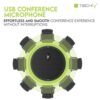 Microfono USB Omnidirezionale da Conferenza con Tasto Muto - immagine 3