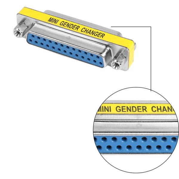 Mini Gender Changer DB25 F/F - immagine 3