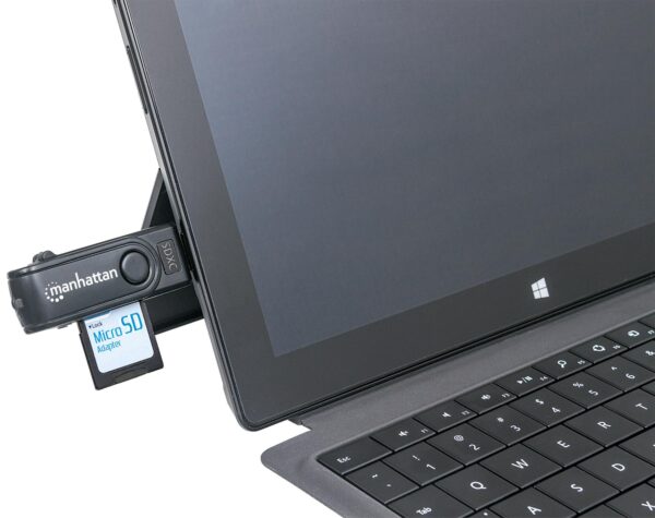 Mini Lettore/Scrittore di Card USB 3.0, 24 in 1 Nero - immagine 3