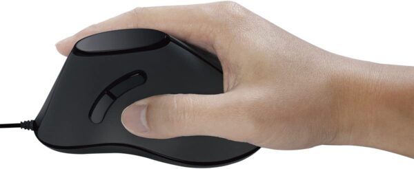 Mouse Verticale Ottico Ergonomico USB 1000dpi Nero - immagine 3