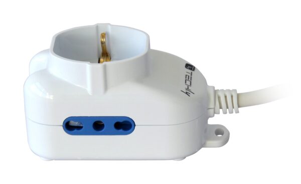 Multipresa 2 Posti Italiana Bipasso / 1 Schuko - immagine 3