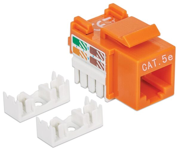 Frutto Keystone RJ45 Cat5e UTP Arancione - immagine 3
