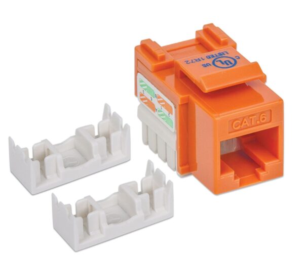 Frutto Keystone RJ45 Cat.6 UTP non schermato Arancione - immagine 3