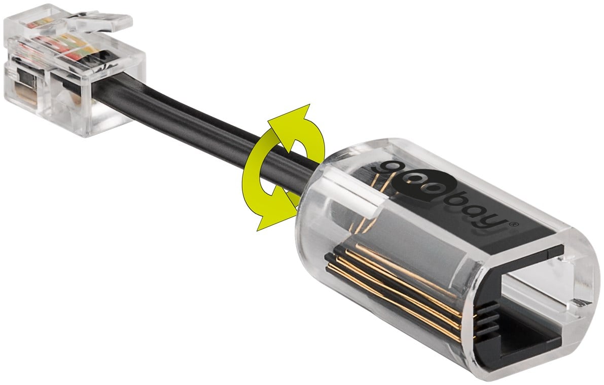 Plug Telefonico RJ10 Antiattorcigliamento per Cornetta con Cavo 30mm - immagine 3