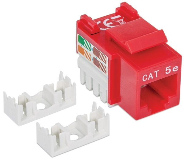 Frutto Keystone RJ45 Cat5e UTP Rosso - immagine 3