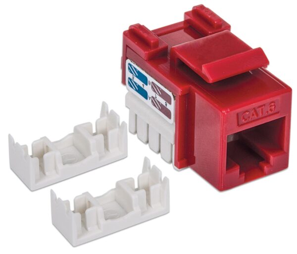 Frutto Keystone RJ45 Cat.6 UTP non schermato Rosso - immagine 3